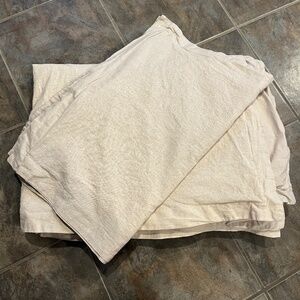 Full/Queen Cotton Linen Chambray Duvet Cover & Sham Set Khaki - Threshold